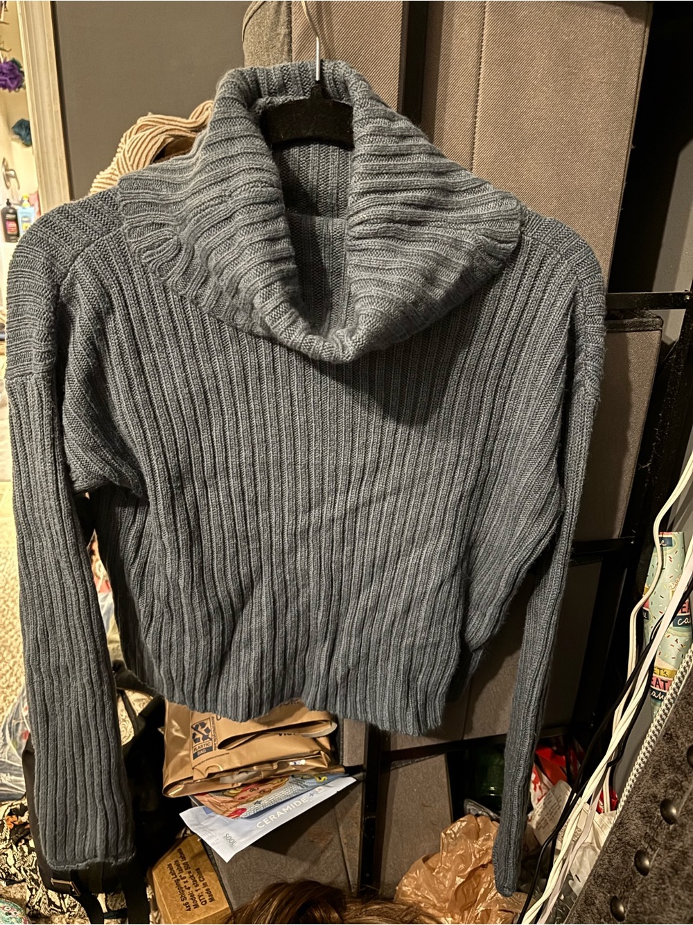 Ribbed Turtleneck Sweater - Small
